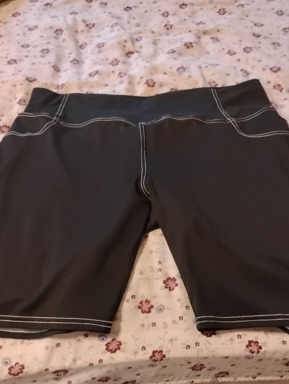 Women’s Black Athletic Shorts with Contrast Stitching Fit XL Have A 3 X Also